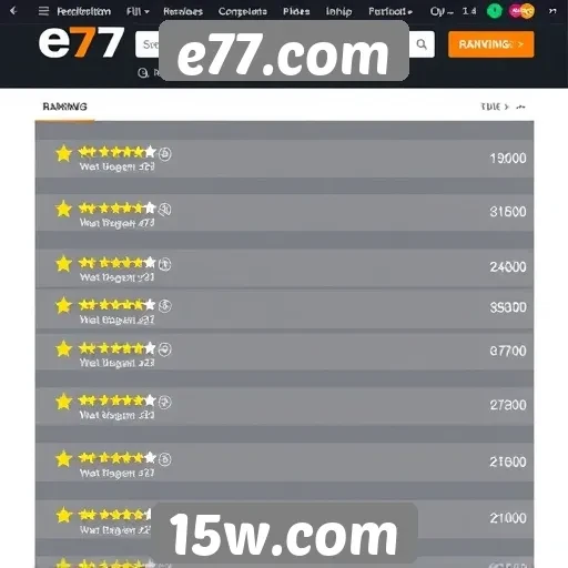 Desempenho do site e77.com em rankings de popularidade